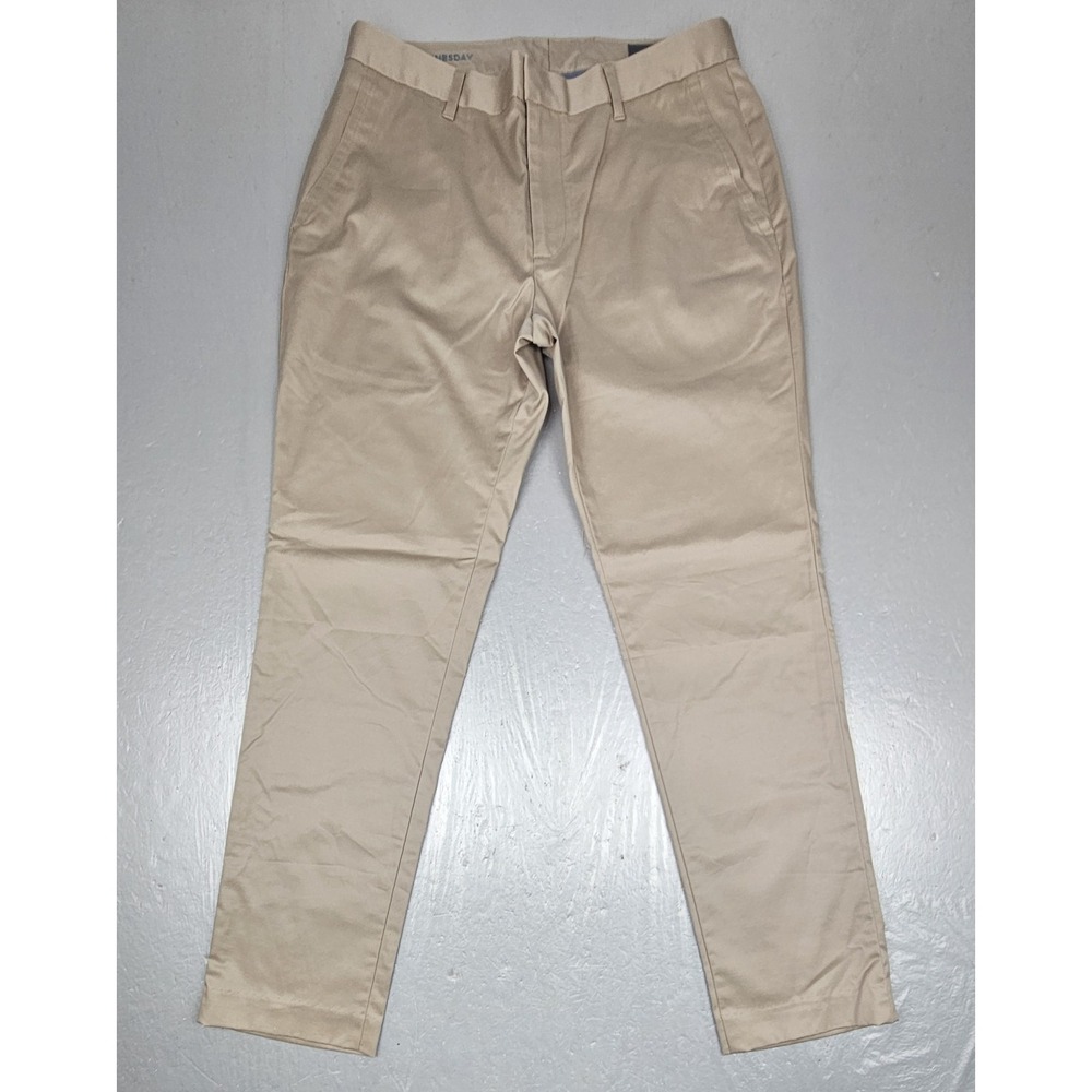 Bonobos Wednesday Pants Mens 32x32 Straight Fit Tan Chino Casual Fits (32x30)